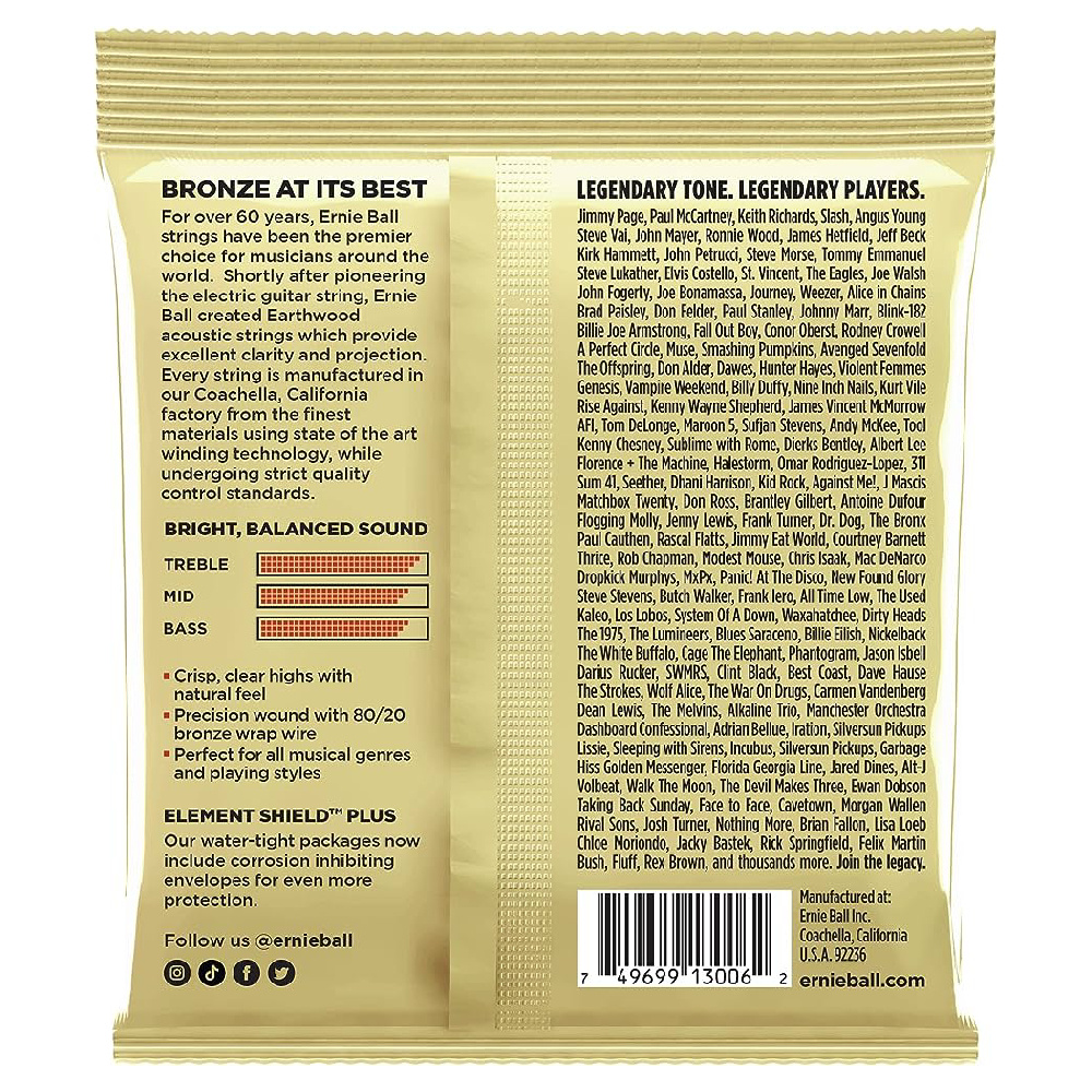 Ernie ball extra outlet light acoustic strings